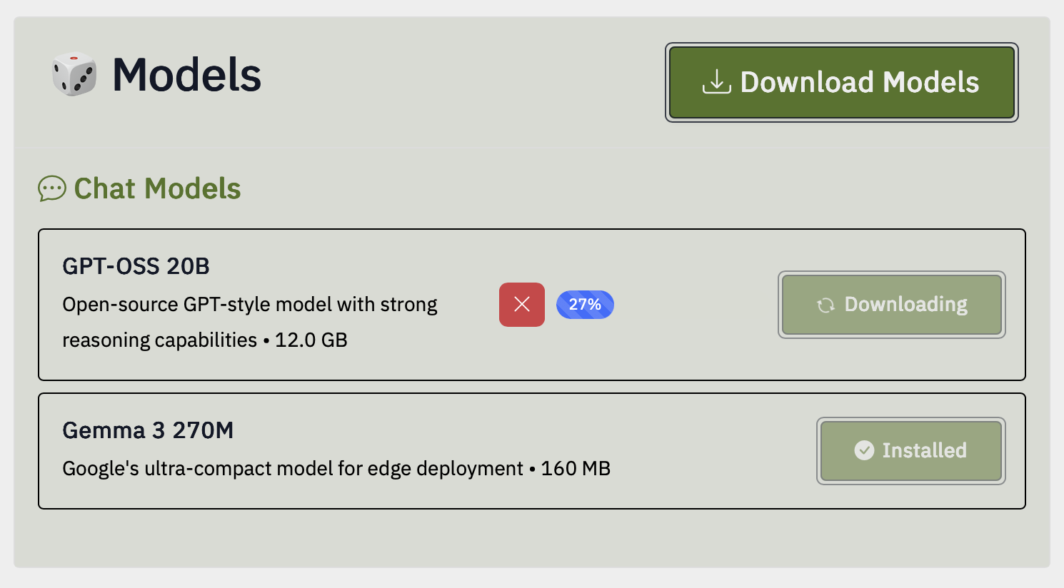 TreeOS model library in light mode